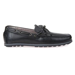 Geox respira black leather loafers